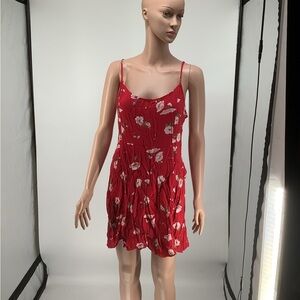 Red Floral Women's Dress